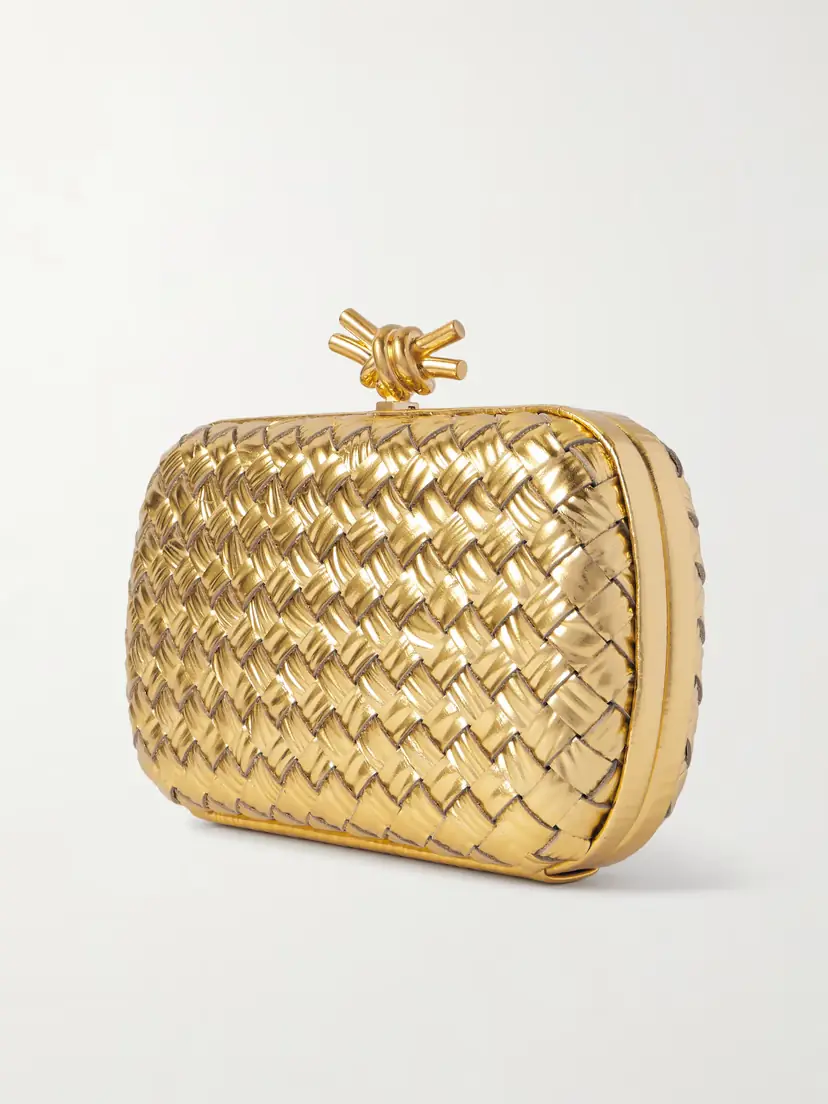 Bottega Veneta Knot Padded Intrecciato Metallic Leather Clutch | Thumbnail 3 Bottega Veneta Knot Padded Intrecciato Metallic Leather Clutch | Thumbnail 3