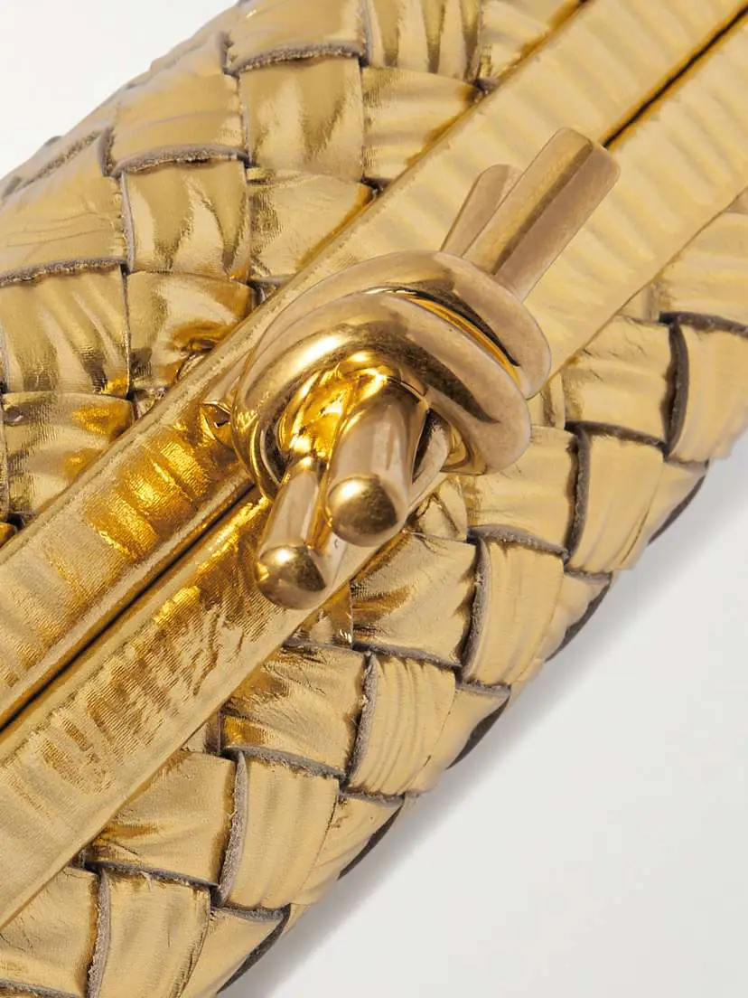 Bottega Veneta Knot Padded Intrecciato Metallic Leather Clutch | Thumbnail 4 Bottega Veneta Knot Padded Intrecciato Metallic Leather Clutch | Thumbnail 4