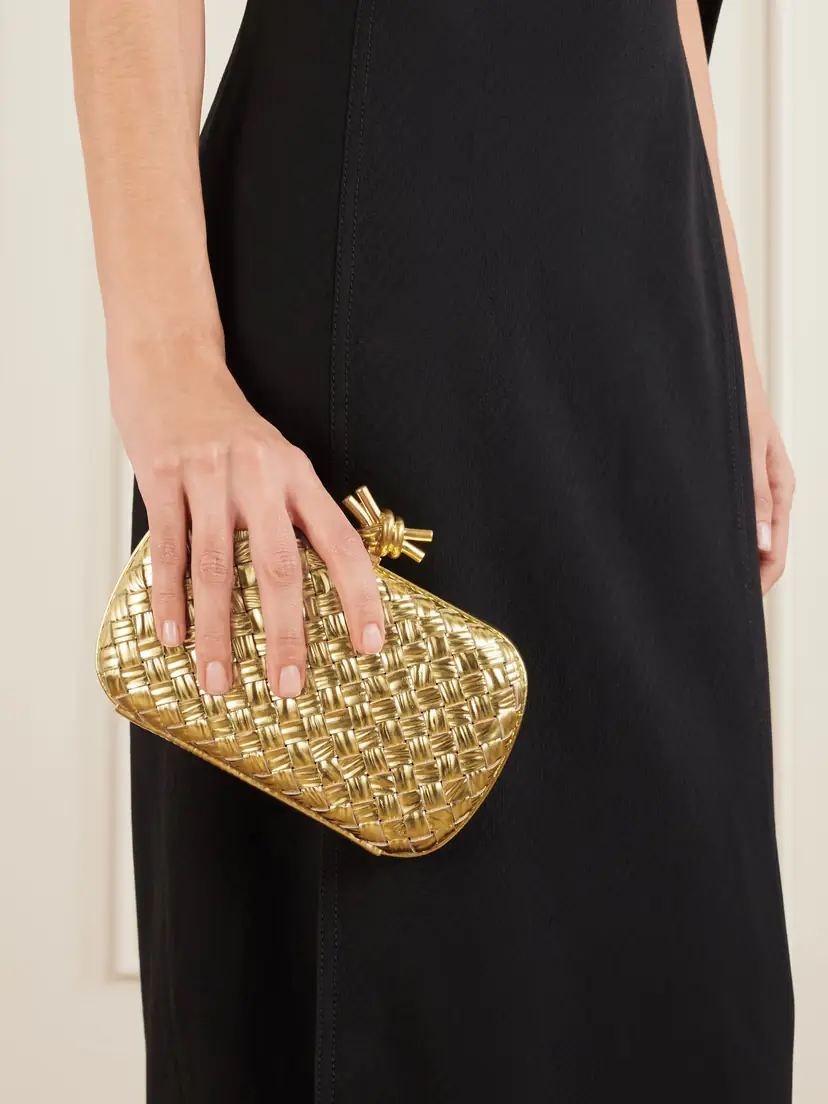 Bottega Veneta Knot Padded Intrecciato Metallic Leather Clutch | Thumbnail 6 Bottega Veneta Knot Padded Intrecciato Metallic Leather Clutch | Thumbnail 6