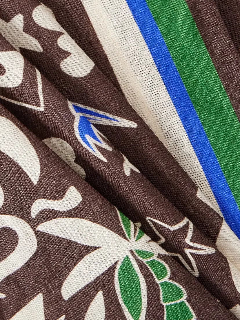 ALÉMAIS Maroc Printed Linen Wrap Skirt | Thumbnail 5