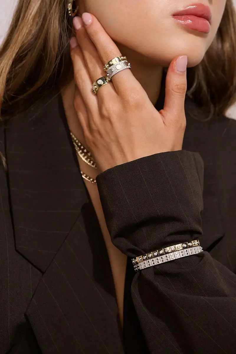 Type Jewelry Diamond Leggo Metal Bracelet | Thumbnail 3