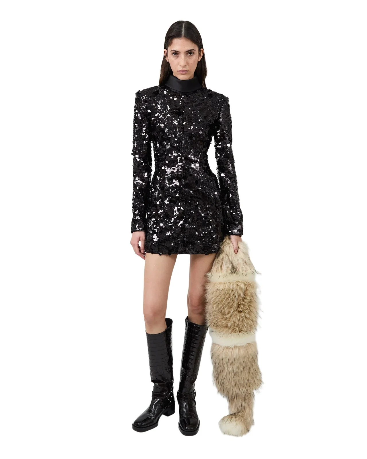 The Toni sequin dress in black The Toni sequin dress in black