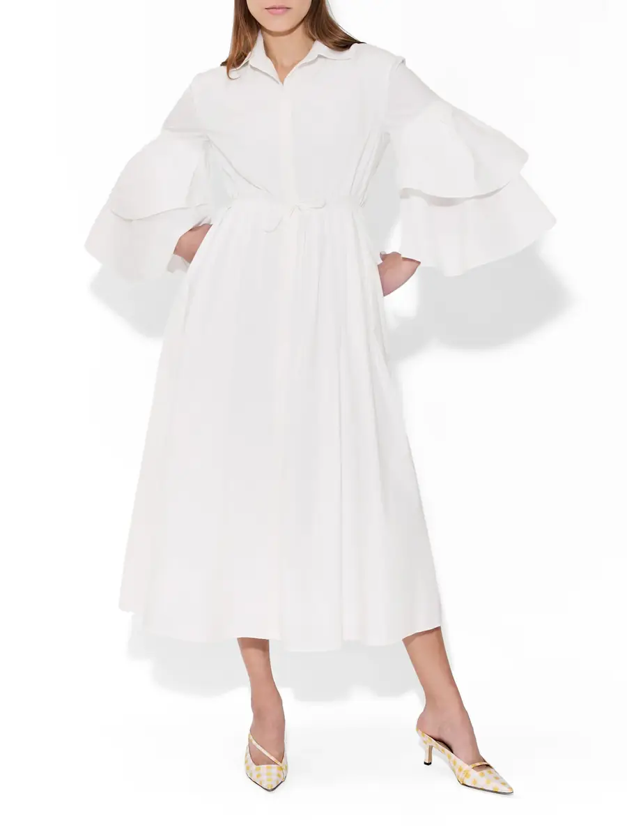 Rosie Assoulin Cotton Poplin Fiesta Shirtdress | Thumbnail 3 Rosie Assoulin Cotton Poplin Fiesta Shirtdress | Thumbnail 3