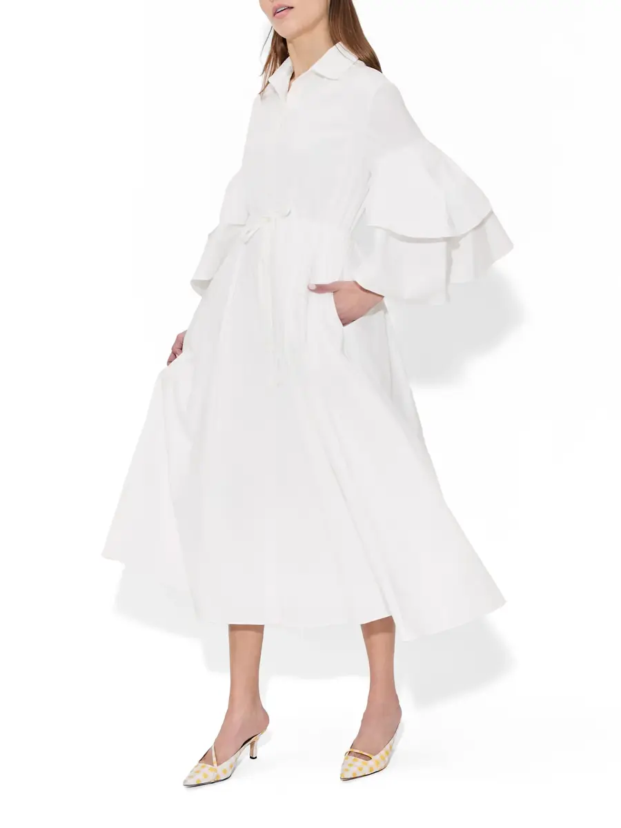 Rosie Assoulin Cotton Poplin Fiesta Shirtdress | Thumbnail 4 Rosie Assoulin Cotton Poplin Fiesta Shirtdress | Thumbnail 4