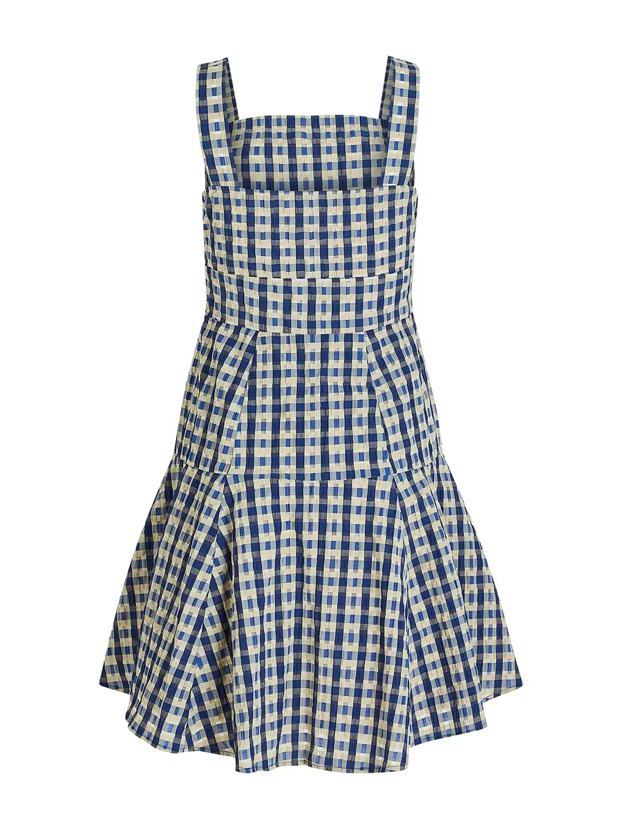 Rosie Assoulin Seersucker Check Skater Dress | Thumbnail 2 Rosie Assoulin Seersucker Check Skater Dress | Thumbnail 2