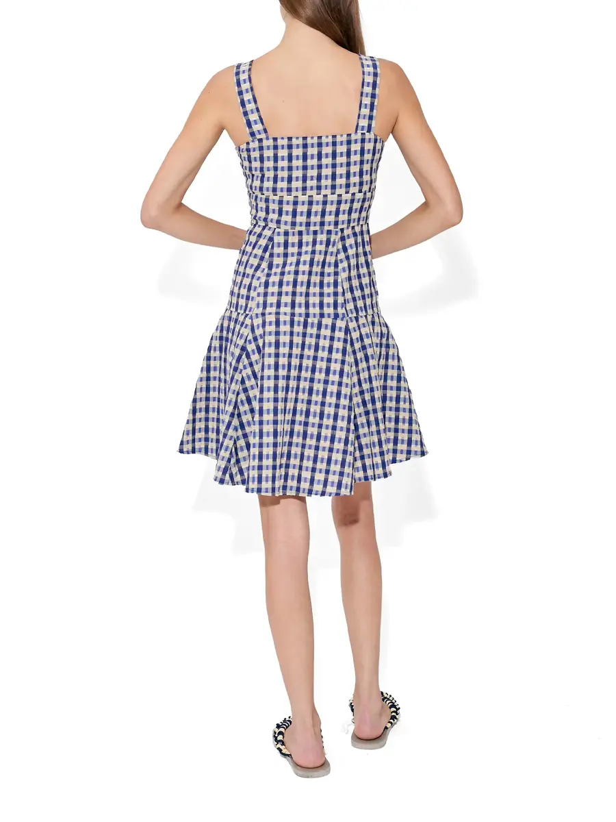 Rosie Assoulin Seersucker Check Skater Dress | Thumbnail 5 Rosie Assoulin Seersucker Check Skater Dress | Thumbnail 5