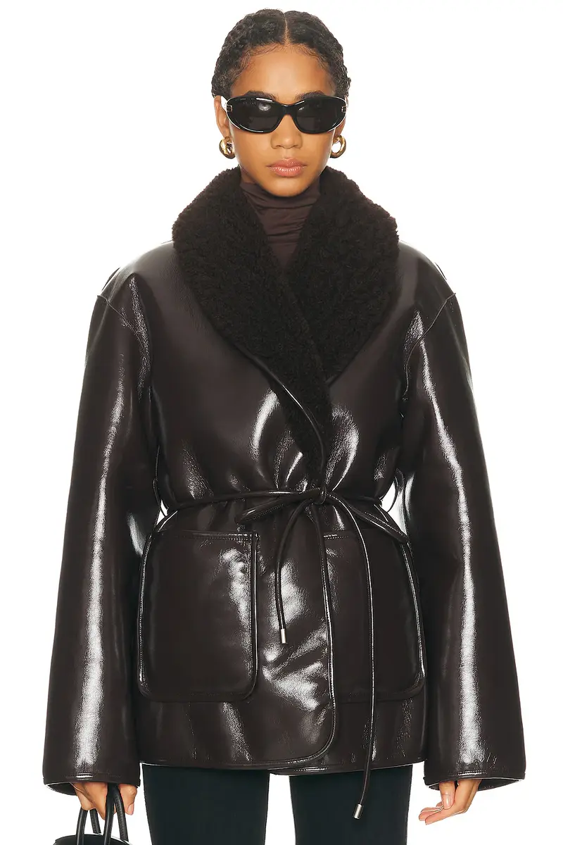 L'Academie Neriah Reversible Faux Leather Jacket | Thumbnail 3
