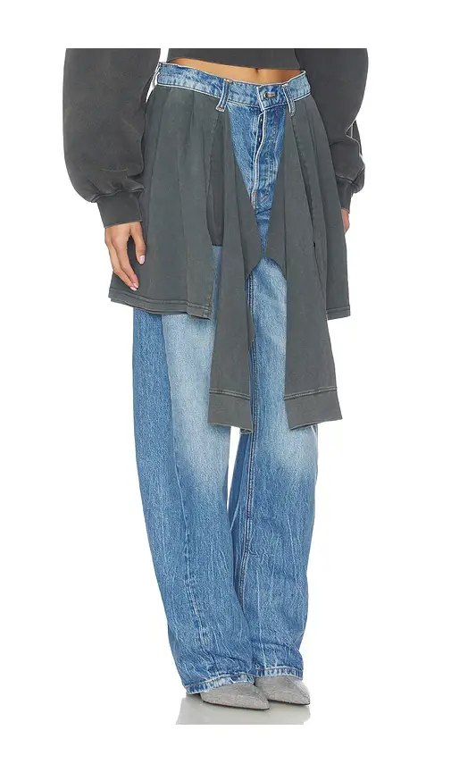 Alexander Wang Slouchy Jean With Tied T-shirt | Thumbnail 2 Alexander Wang Slouchy Jean With Tied T-shirt | Thumbnail 2