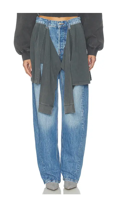 Alexander Wang Slouchy Jean With Tied T-shirt