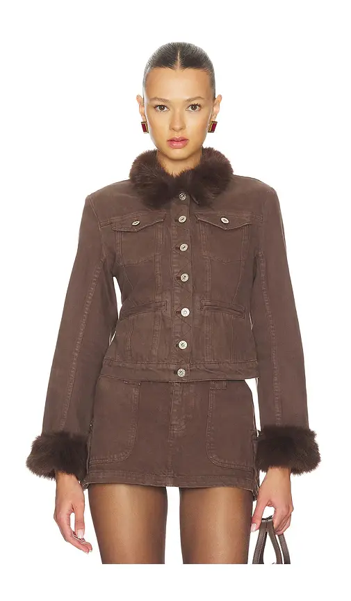 Guizio Ares Faux Fur Jacket