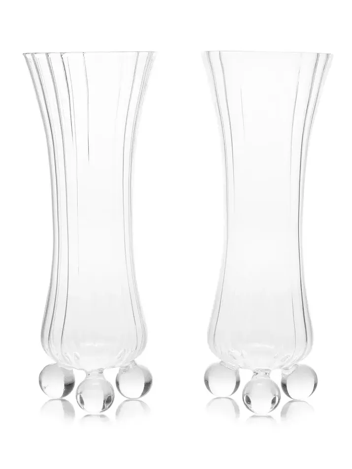 Moda Domus Le Jardin Set-of-Two Glass Champagne Flutes