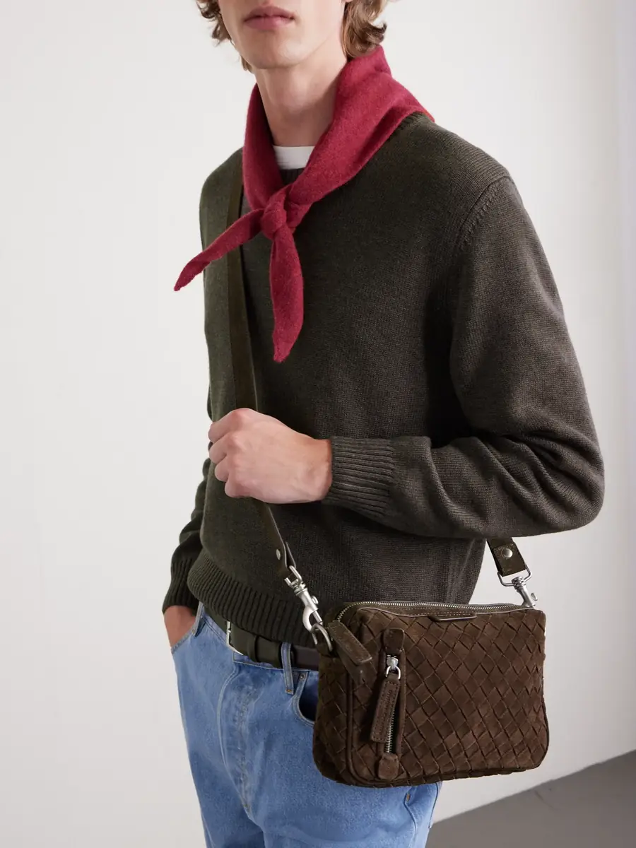 Officine Creative Woven Suede Messenger Bag - Men | Thumbnail 6 Officine Creative Woven Suede Messenger Bag - Men | Thumbnail 6