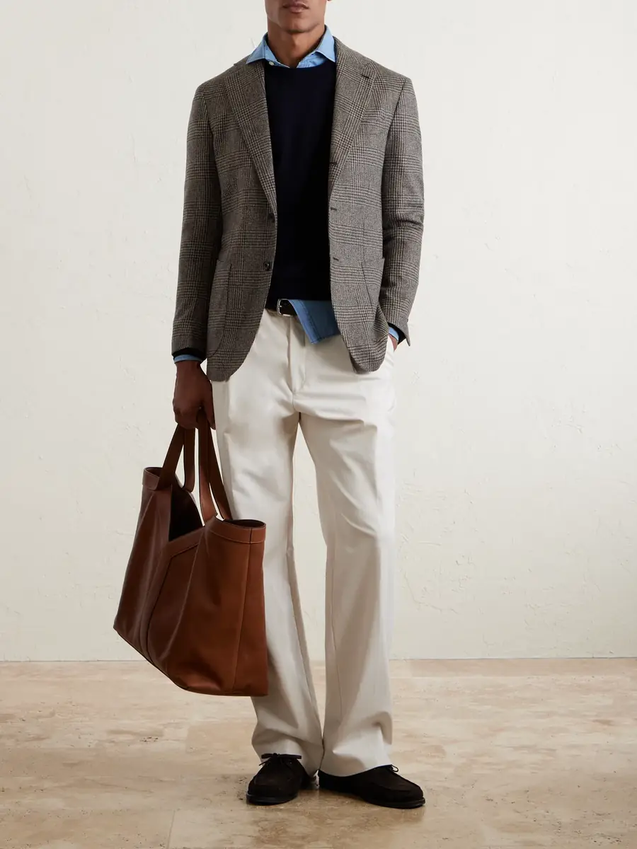 J. Mueser Prince of Wales Checked Wool Blazer - Men | Thumbnail 2