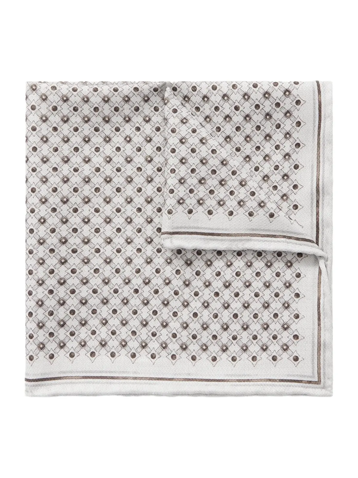 Brunello Cucinelli Printed Silk Pocket Square - Men