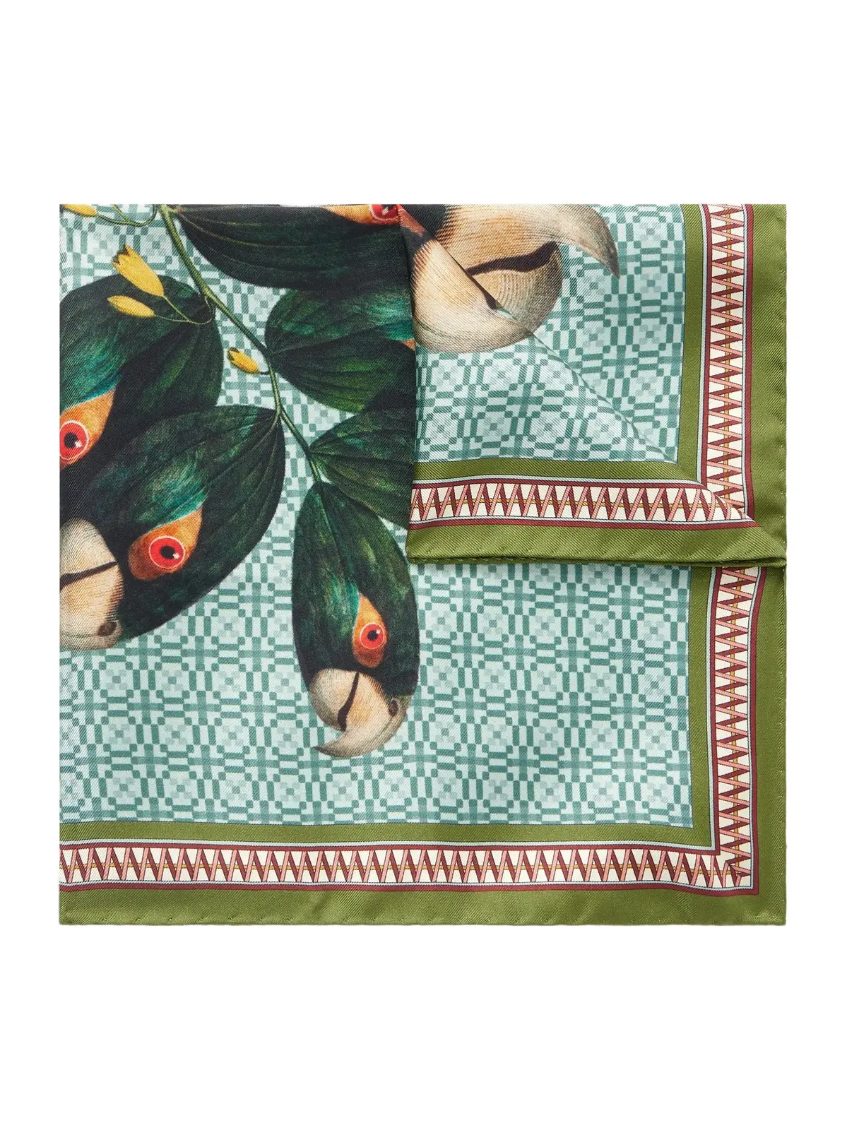 La DoubleJ Printed Silk Pocket Square - Men