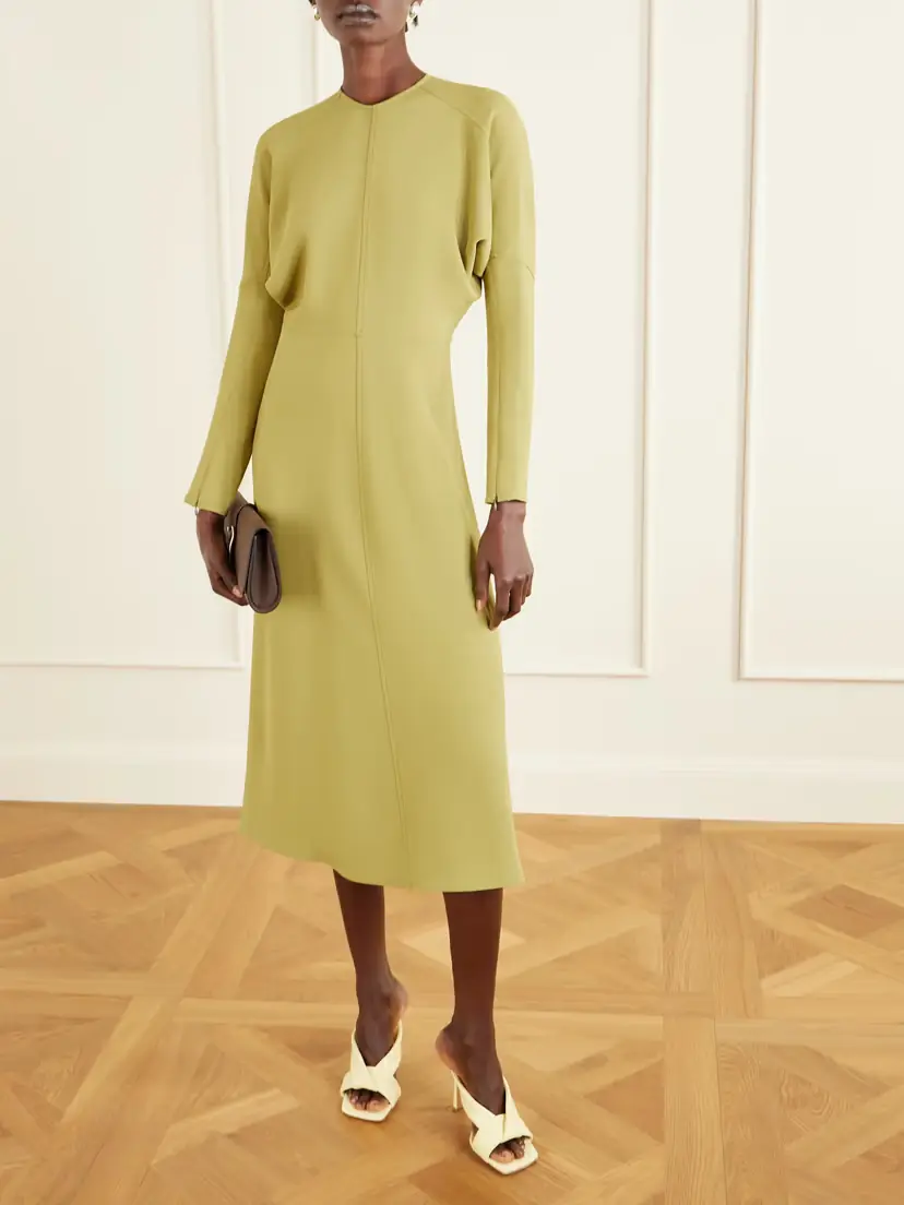 Victoria Beckham Crepe Midi Dress | Thumbnail 2