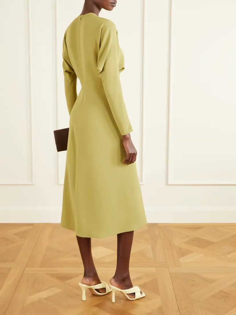Victoria Beckham Crepe Midi Dress | Thumbnail 4