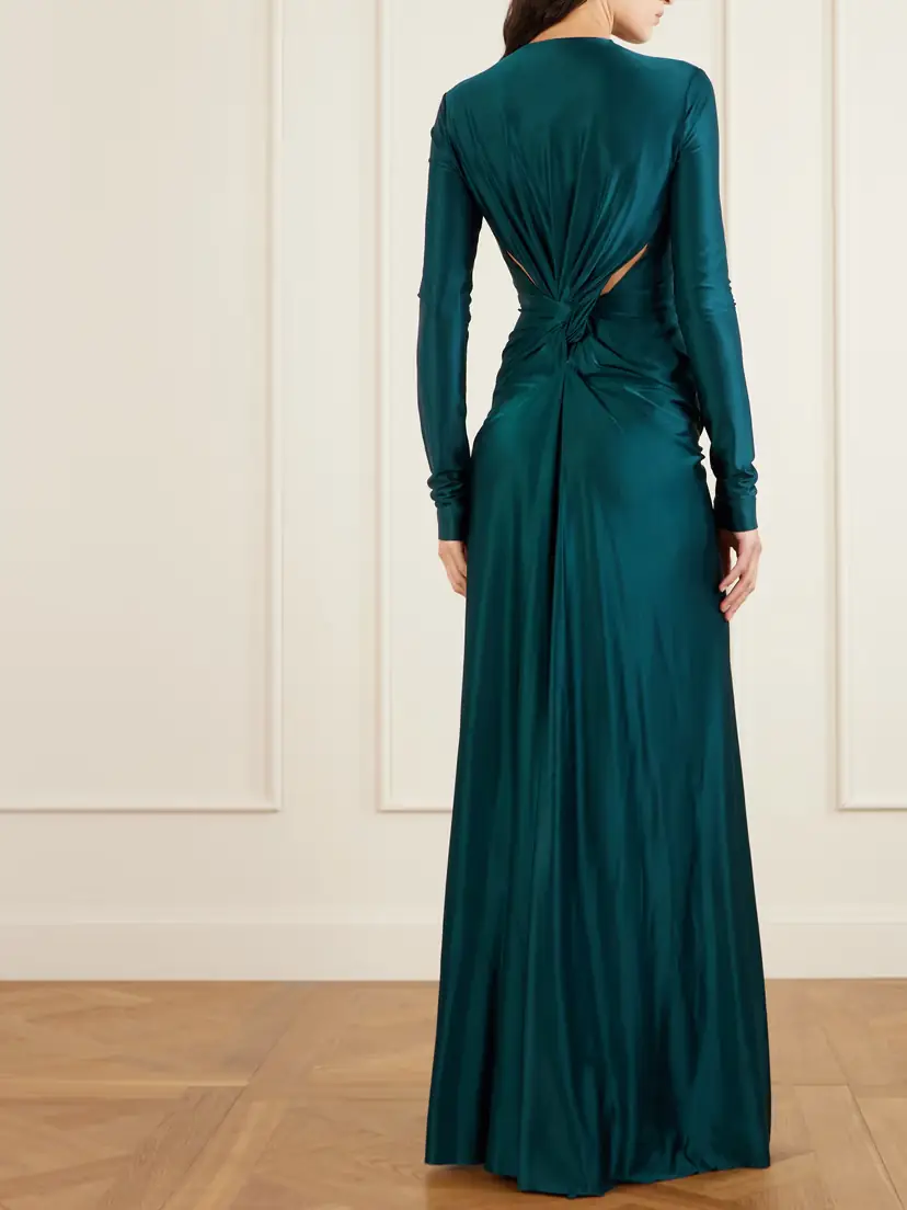 Victoria Beckham Gathered Satin Gown | Thumbnail 3