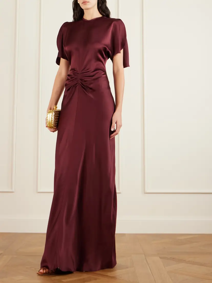Victoria Beckham Isabella Ruched Satin Gown | Thumbnail 2