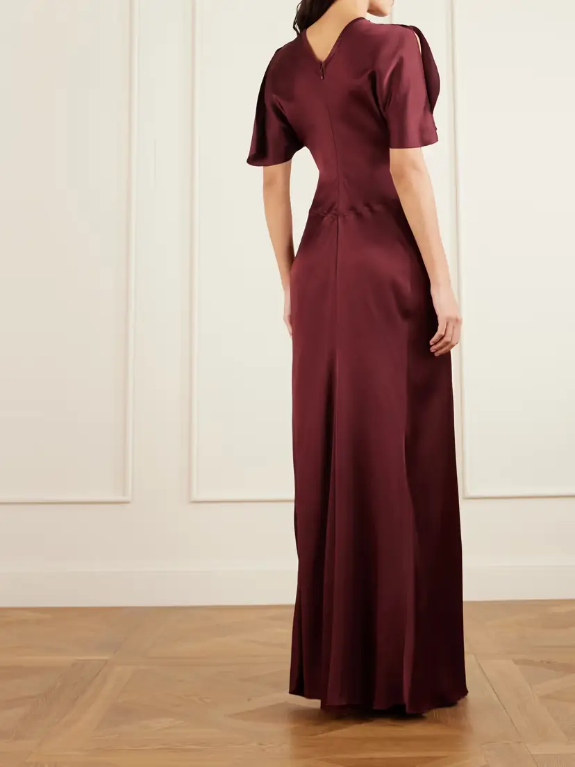 Victoria Beckham Isabella Ruched Satin Gown | Thumbnail 3