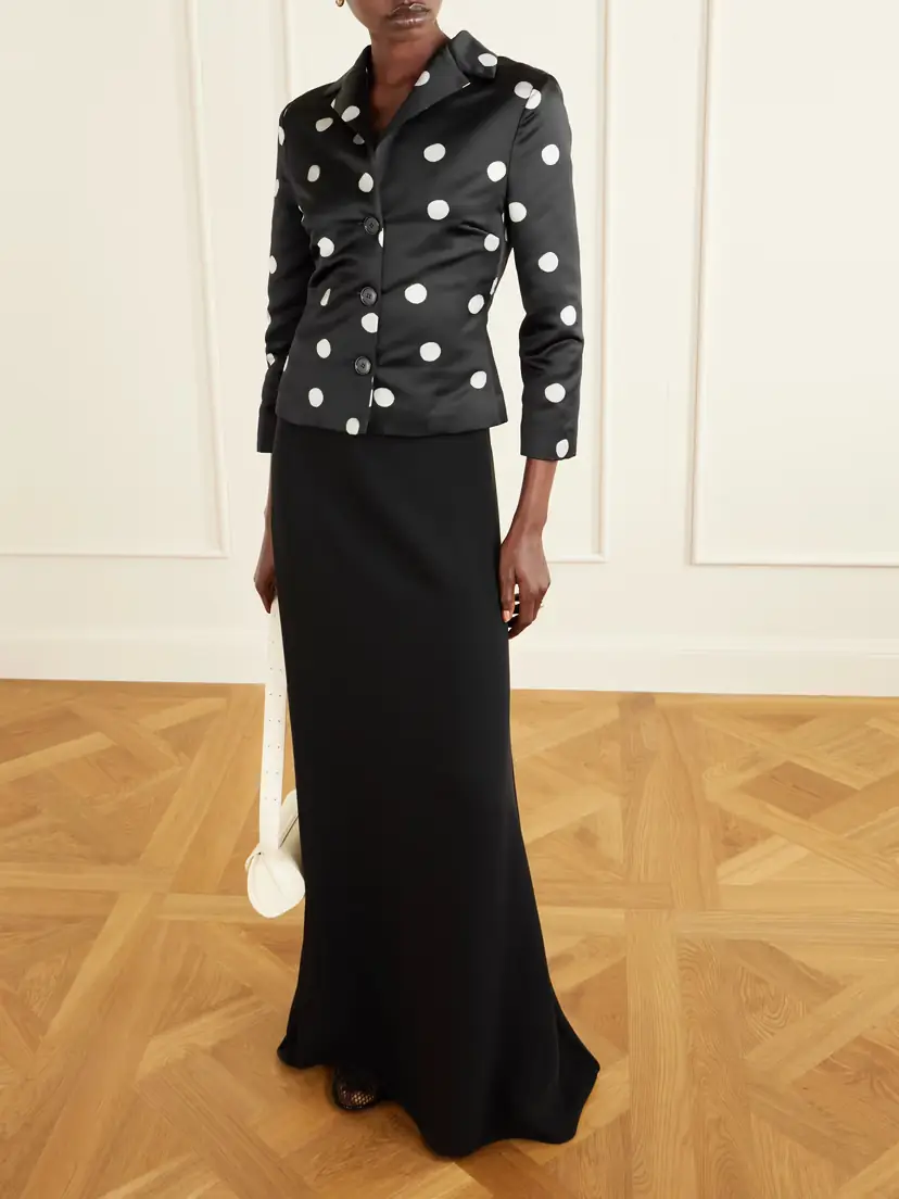 BERNADETTE Elle Polka Dot Duchesse-satin Jacket | Thumbnail 2 BERNADETTE Elle Polka Dot Duchesse-satin Jacket | Thumbnail 2