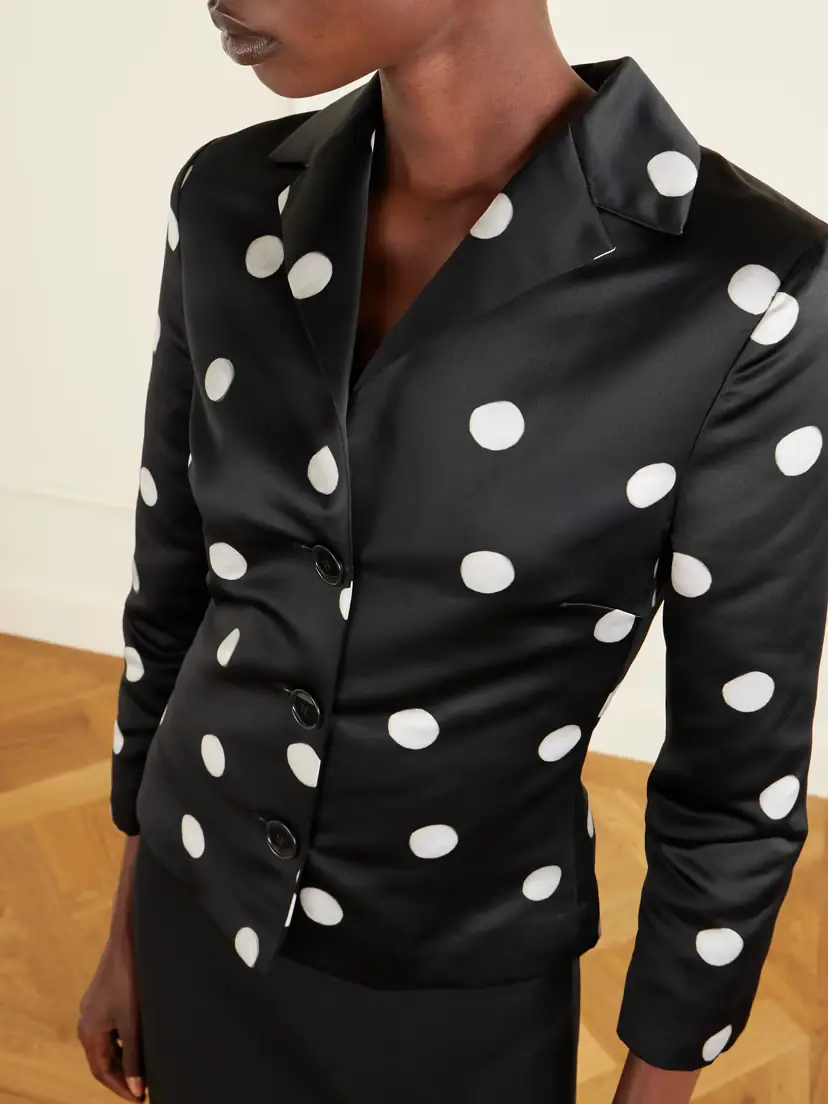BERNADETTE Elle Polka Dot Duchesse-satin Jacket | Thumbnail 5 BERNADETTE Elle Polka Dot Duchesse-satin Jacket | Thumbnail 5