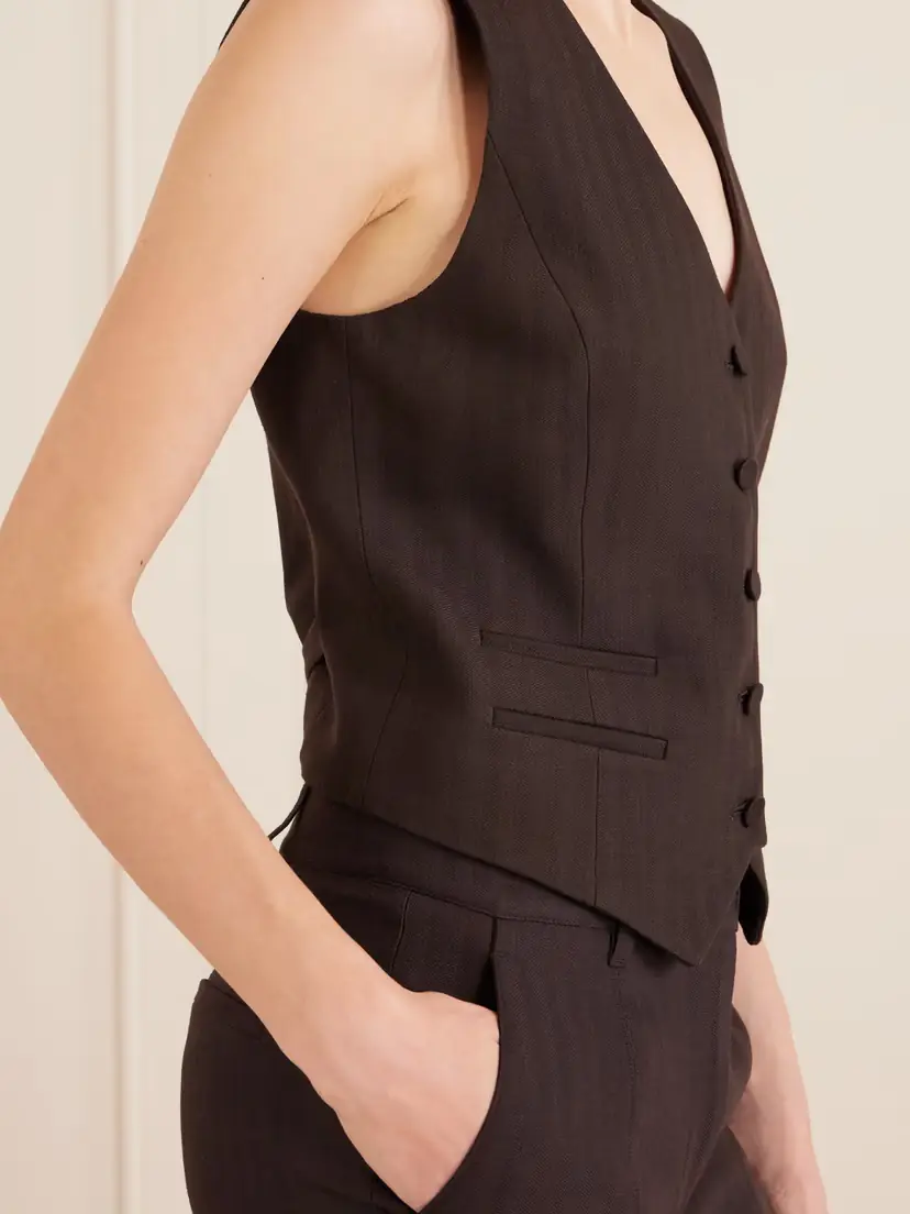 Gabriela Hearst Coleridge Striped Herringbone Wool-blend Gilet | Thumbnail 5 Gabriela Hearst Coleridge Striped Herringbone Wool-blend Gilet | Thumbnail 5