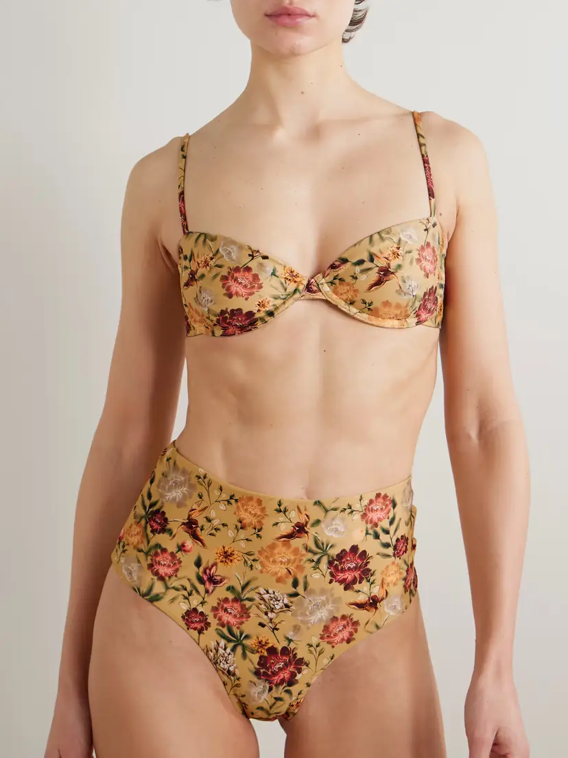 Agua by Agua Bendita Magdalena Paramo Floral-print Recycled Underwired Bikini Top | Thumbnail 2
