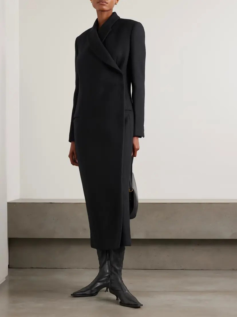 Calvin Klein Collection Freya Wool And Silk-blend Coat | Thumbnail 3 Calvin Klein Collection Freya Wool And Silk-blend Coat | Thumbnail 3