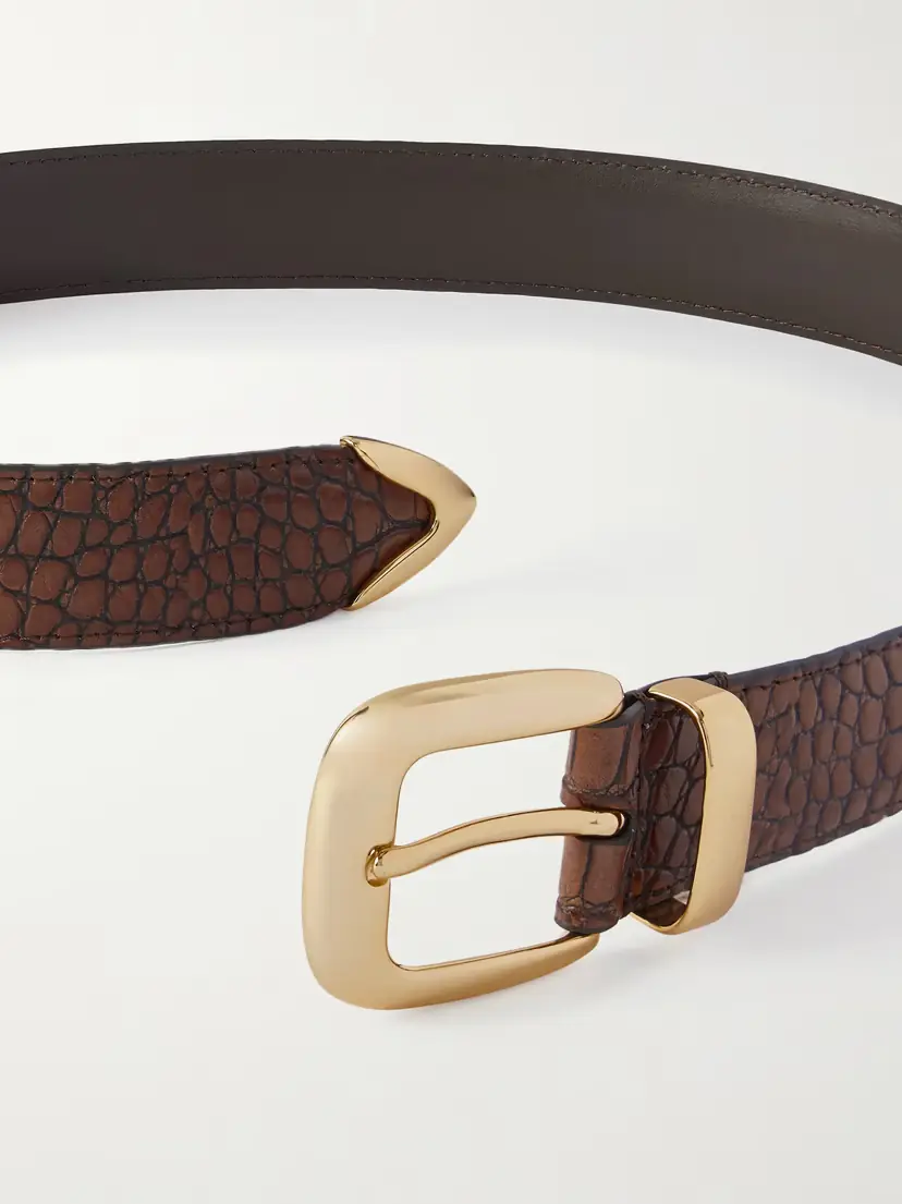 Anderson's Croc-effect Leather Belt | Thumbnail 3 Anderson's Croc-effect Leather Belt | Thumbnail 3