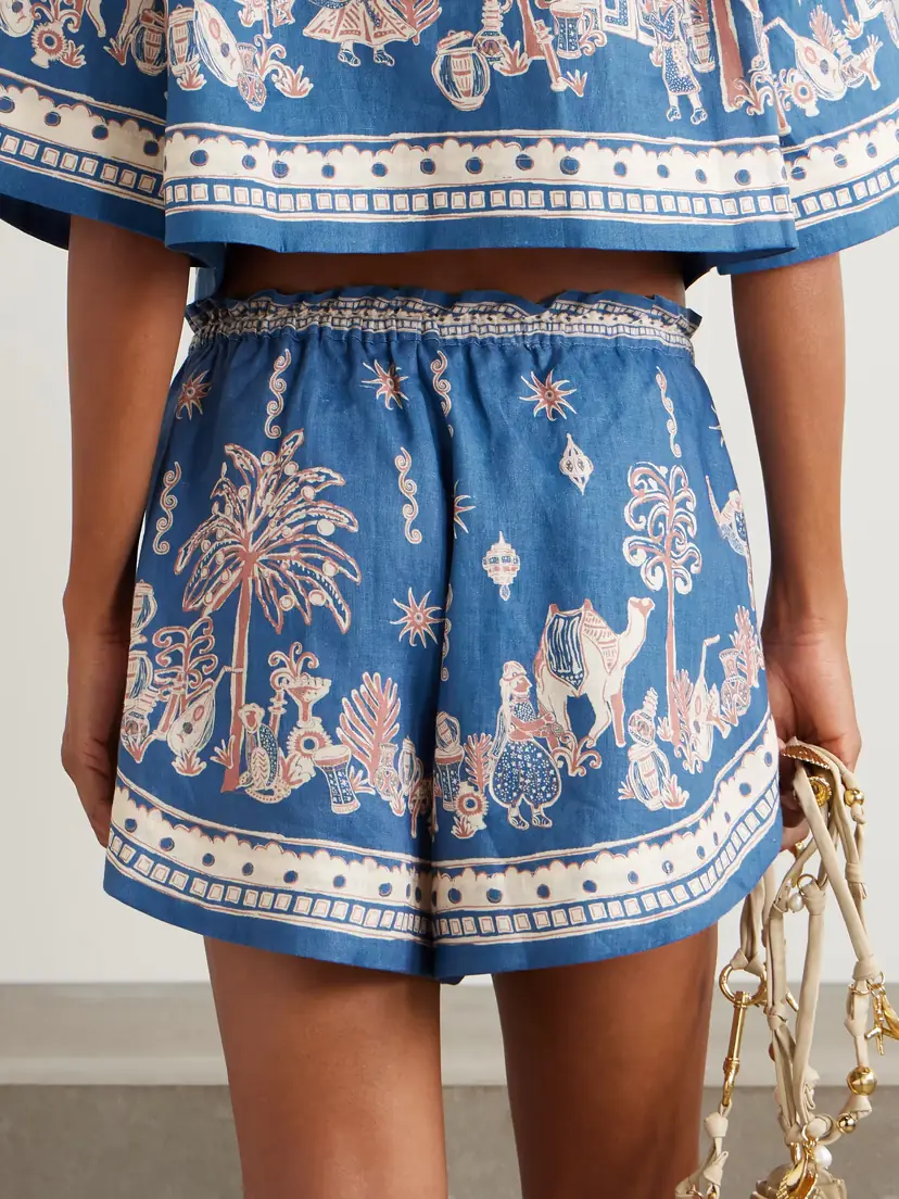 ALÉMAIS Acacia Printed Linen Shorts | Thumbnail 3 ALÉMAIS Acacia Printed Linen Shorts | Thumbnail 3