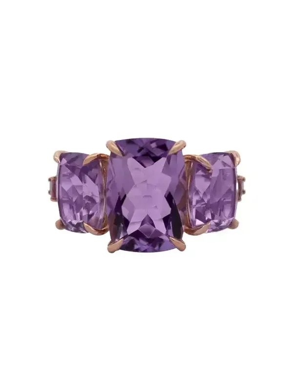 11.39ct Amethyst Pink Tourmaline 18K Gold Ring