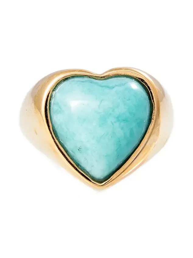 Amazonite Heart Signet Ring Amazonite Heart Signet Ring
