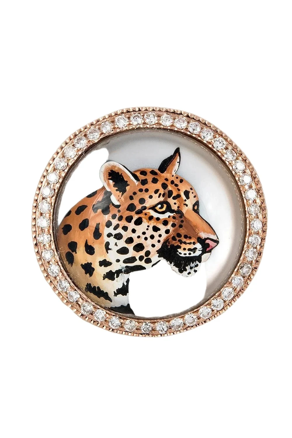 Pearl Diamond Leopard Signet Ring Pearl Diamond Leopard Signet Ring