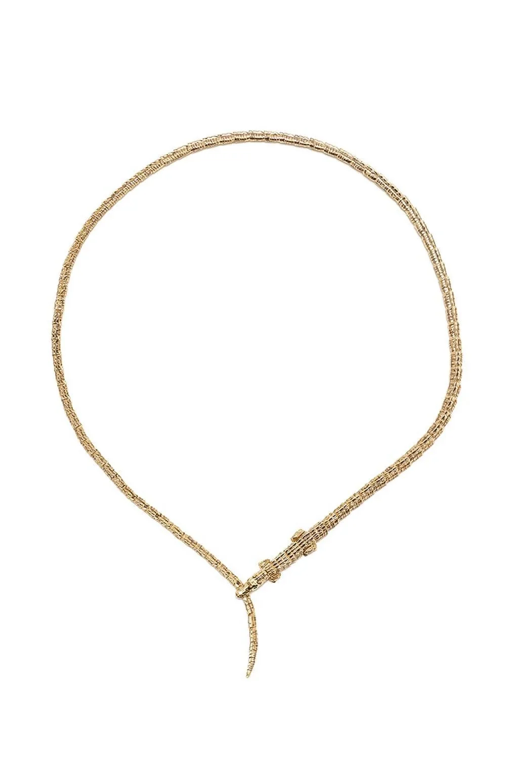 BIBI VAN DER VELDEN Thin alligator Wrap Necklace