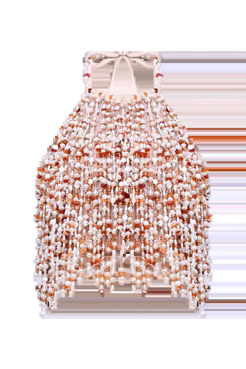 PatBo PEARL DUST EMBROIDERY HALTERNECK TOP | Thumbnail 3