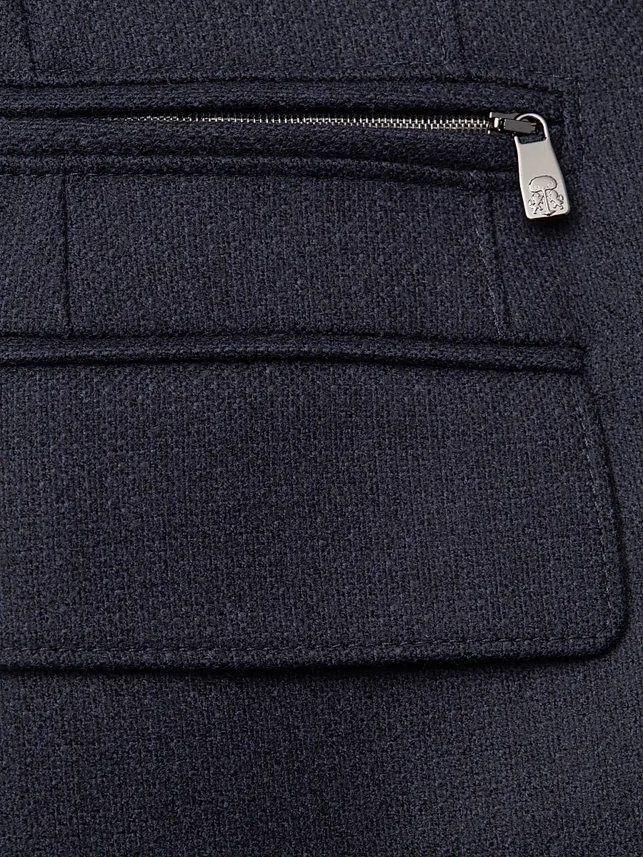 Corneliani Men's Wool Overcoat - Dark Blue | Thumbnail 7 Corneliani Men's Wool Overcoat - Dark Blue | Thumbnail 7