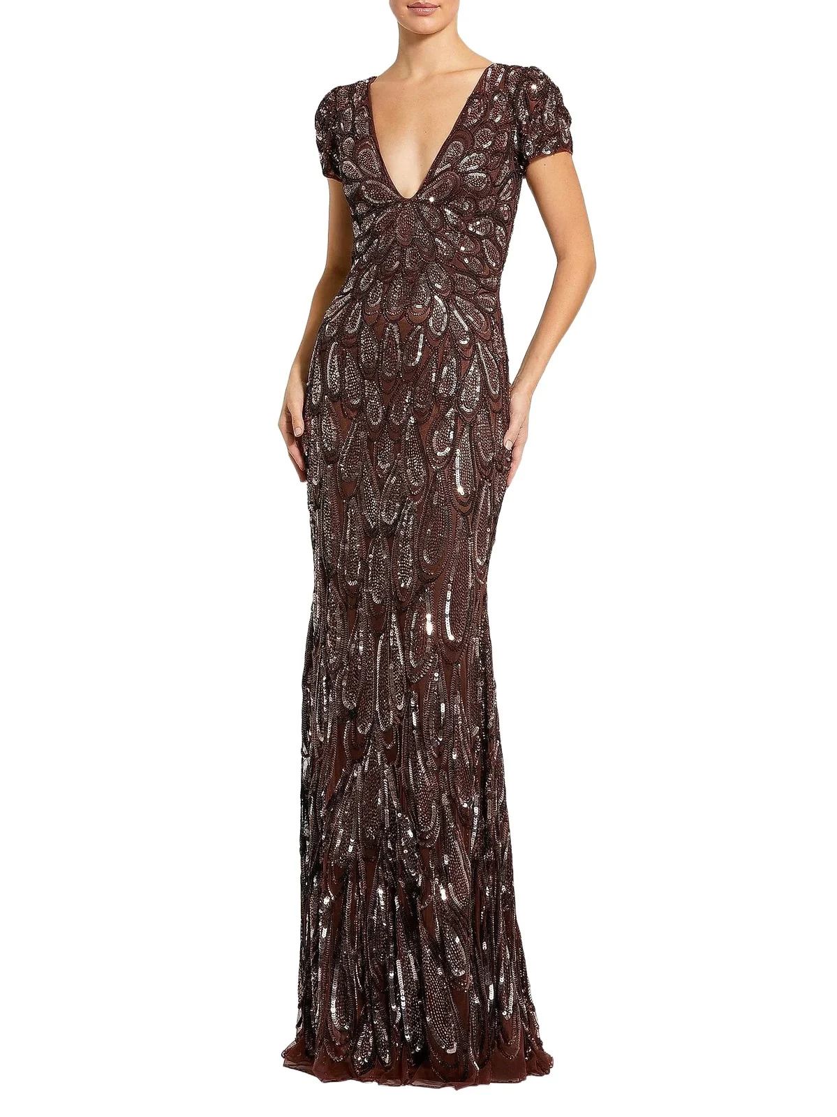 Mac Duggal Women's Sequin & Bead-Embellished Jersey Gown
