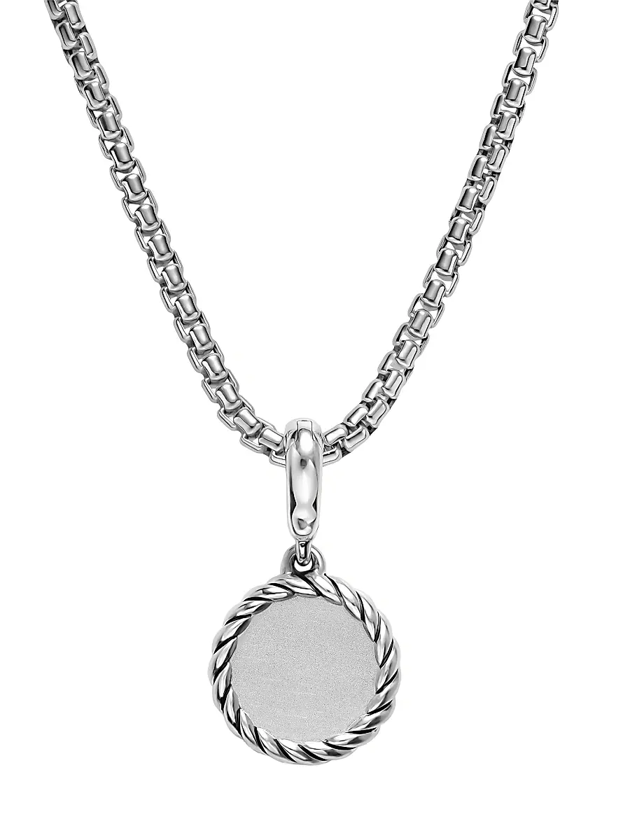 David Yurman Women's Evil Eye Amulet in Sterling Silver with Light Blue Sapphires, Black Diamonds and Diamonds, 12.6MM - Light Blue Sapphire | Thumbnail 4 David Yurman Women's Evil Eye Amulet in Sterling Silver with Light Blue Sapphires, Black Diamonds and Diamonds, 12.6MM - Light Blue Sapphire | Thumbnail 4