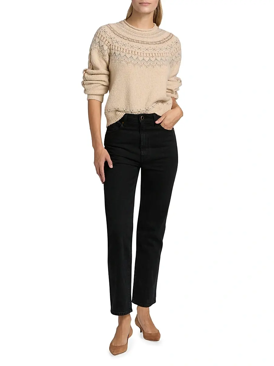 Guest in Residence Women's Cloud Chalet Crewneck Sweater - Sandstone Combo | Thumbnail 2 Guest in Residence Women's Cloud Chalet Crewneck Sweater - Sandstone Combo | Thumbnail 2