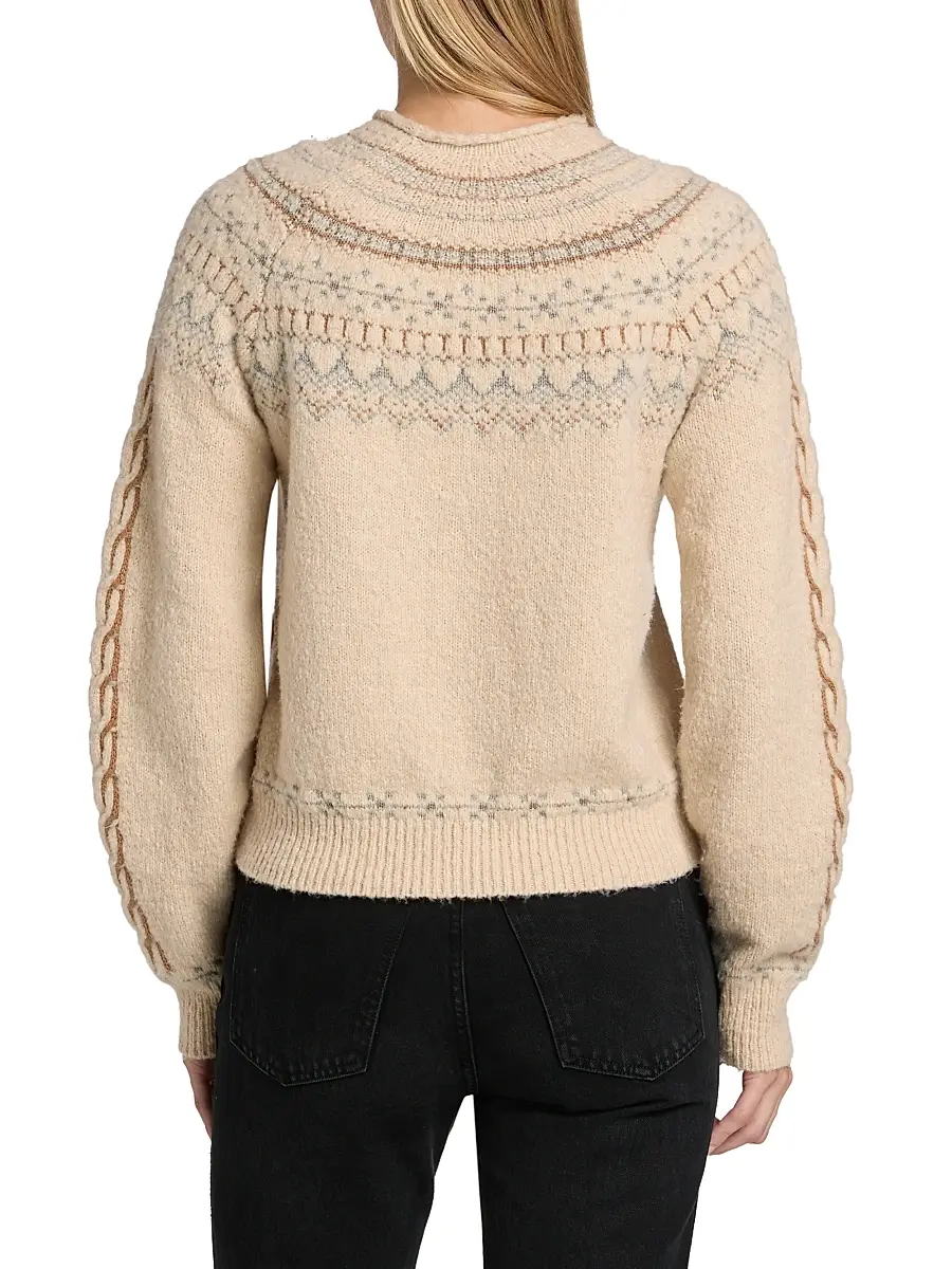 Guest in Residence Women's Cloud Chalet Crewneck Sweater - Sandstone Combo | Thumbnail 5 Guest in Residence Women's Cloud Chalet Crewneck Sweater - Sandstone Combo | Thumbnail 5