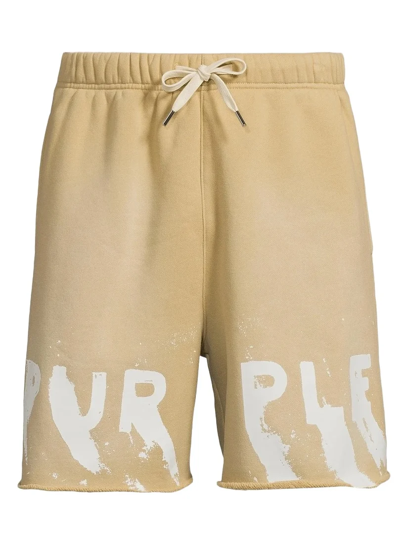 Purple Brand Men's Logo Cotton Fleece Shorts