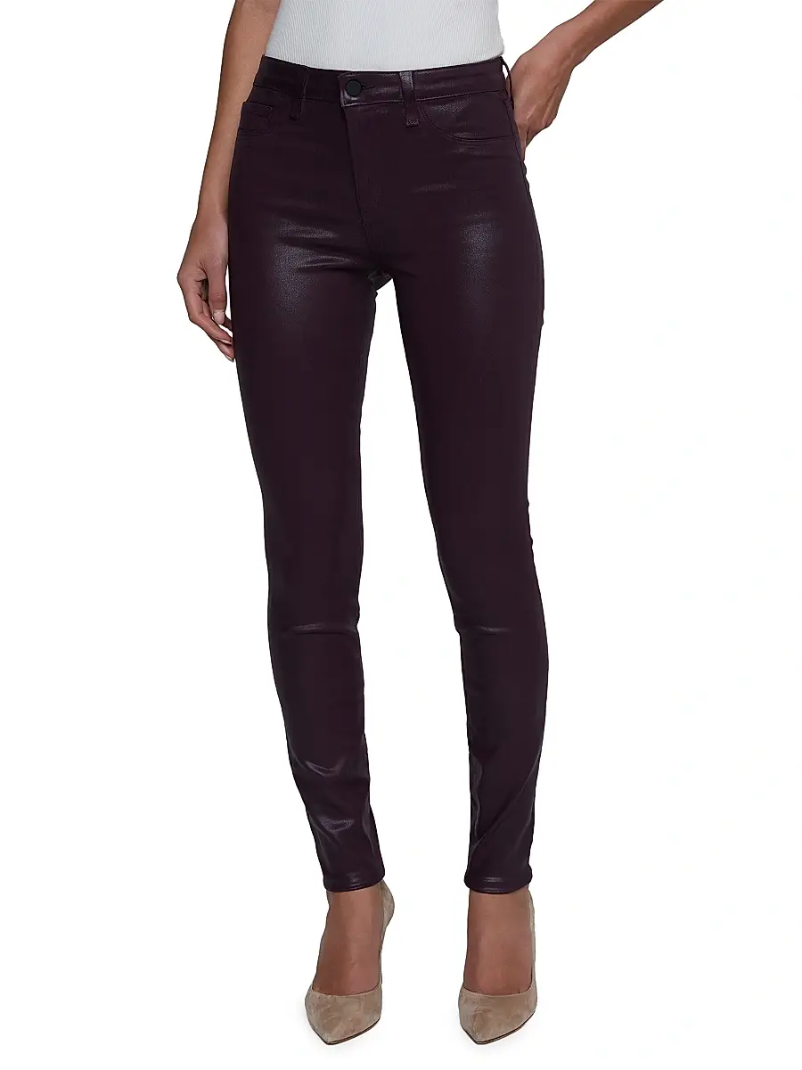 L'Agence Women's Marguerite Coated High-Rise Pants | Thumbnail 3 L'Agence Women's Marguerite Coated High-Rise Pants | Thumbnail 3