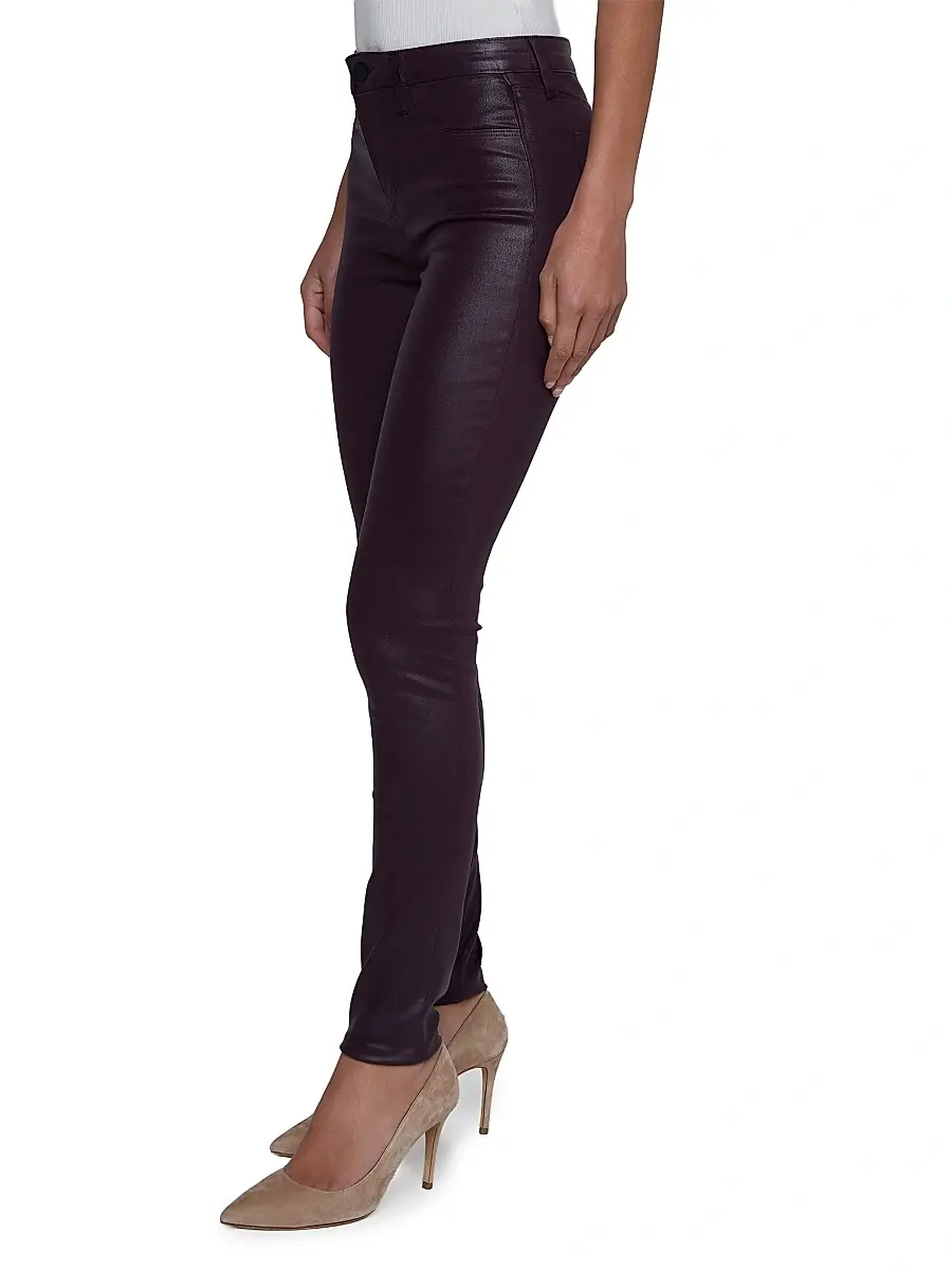 L'Agence Women's Marguerite Coated High-Rise Pants | Thumbnail 4 L'Agence Women's Marguerite Coated High-Rise Pants | Thumbnail 4