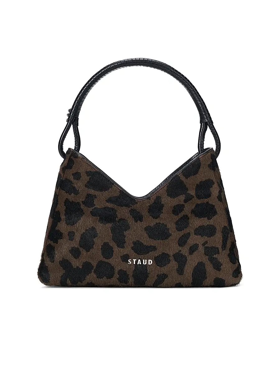 Staud Women's Valerie Shoulder Bag - Leopard | Image 1 Staud Women's Valerie Shoulder Bag - Leopard | Image 1