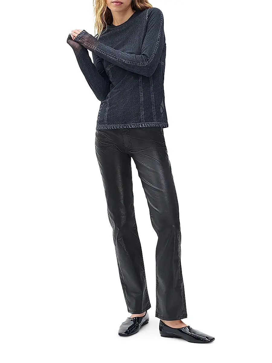 rag & bone Women's Flexi Harlow Full Straight-Leg Pants | Thumbnail 2 rag & bone Women's Flexi Harlow Full Straight-Leg Pants | Thumbnail 2