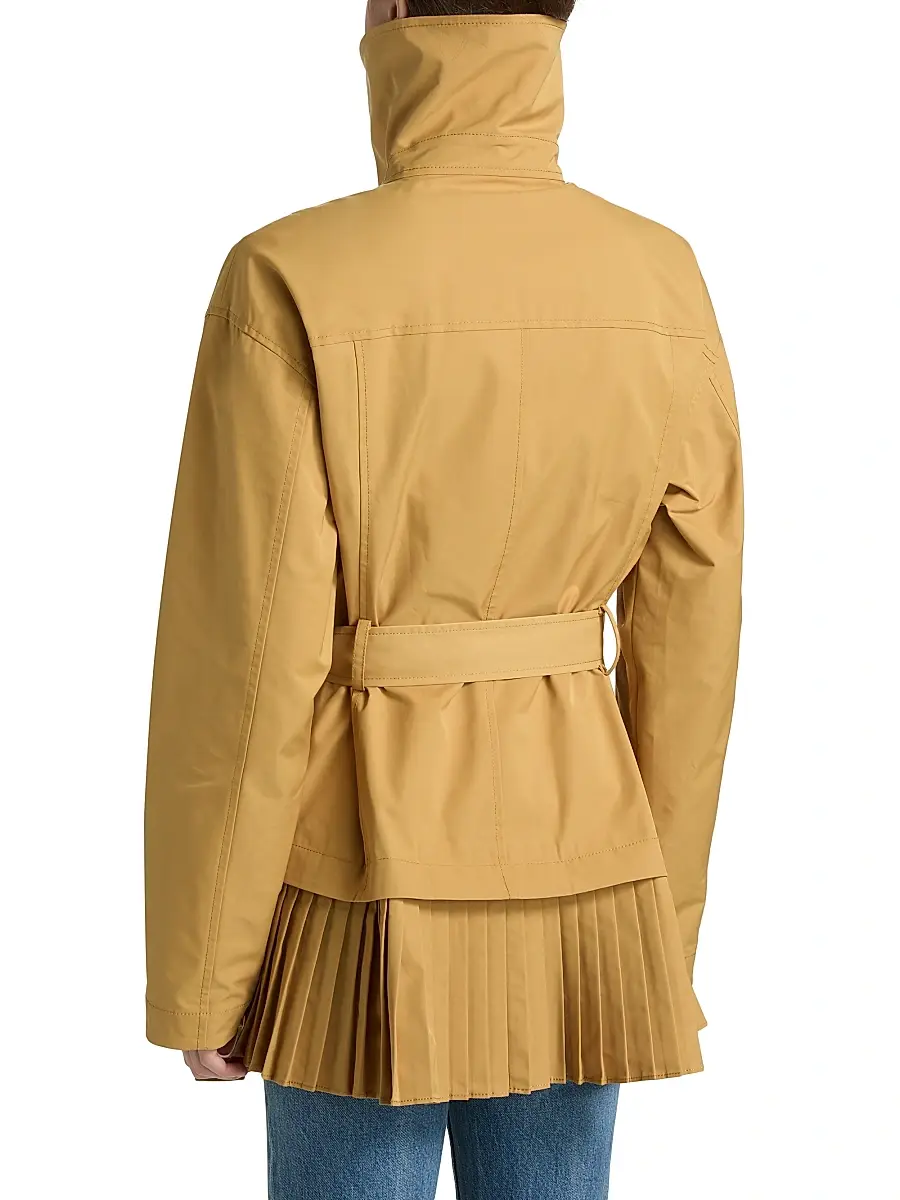 Ulla Johnson Women's Lison Pleated Belted Jacket - Almond | Thumbnail 5 Ulla Johnson Women's Lison Pleated Belted Jacket - Almond | Thumbnail 5