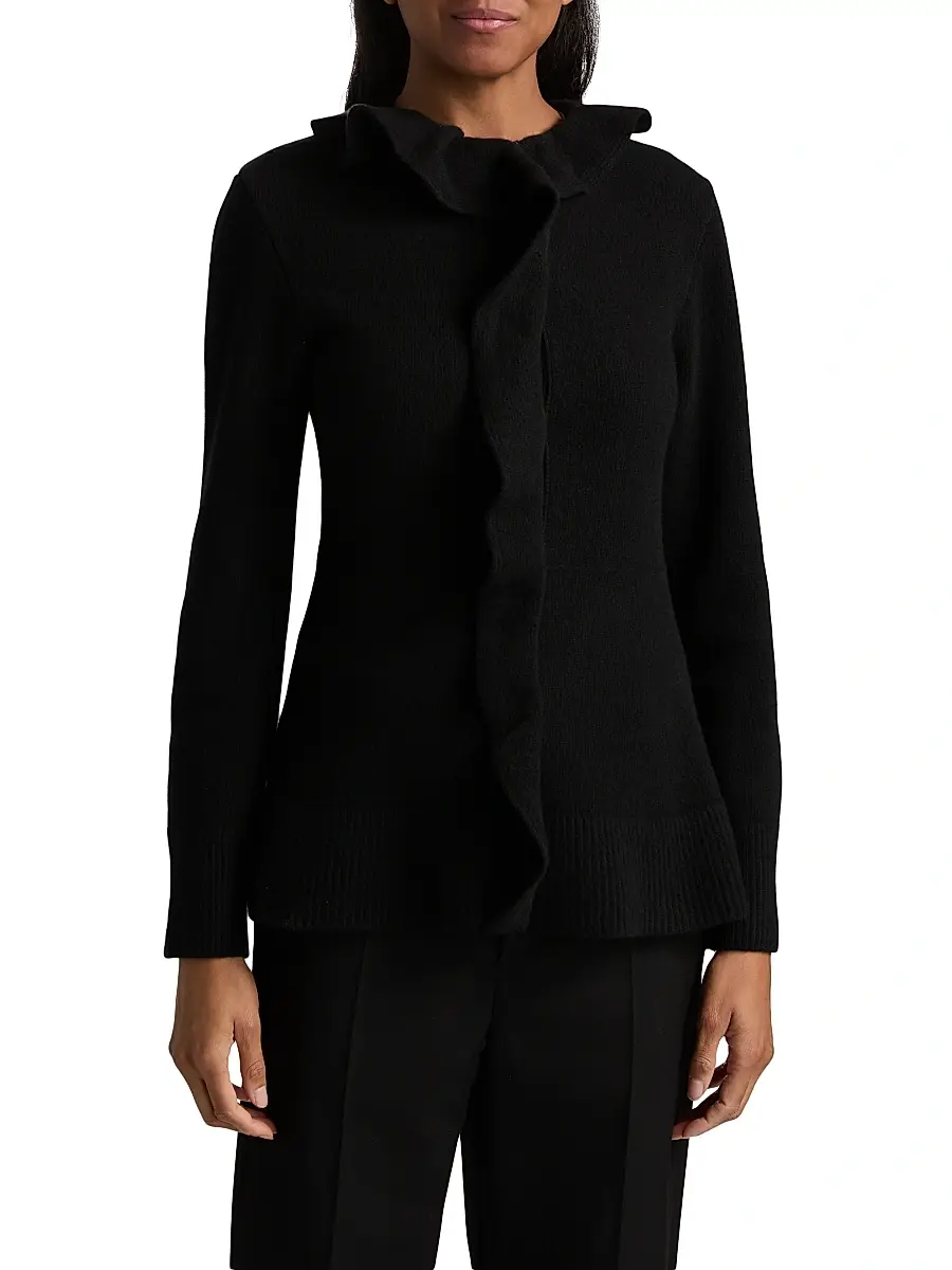 LIBEROWE Women's Queen Wool Ruffle Cardigan | Thumbnail 3 LIBEROWE Women's Queen Wool Ruffle Cardigan | Thumbnail 3