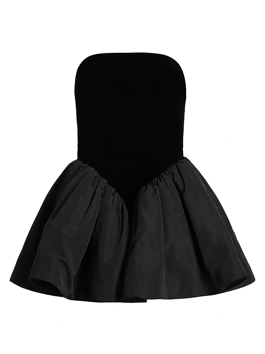 Ronny Kobo Women's Atlas Basque Waist Minidress - Black | Image 1 Ronny Kobo Women's Atlas Basque Waist Minidress - Black | Image 1