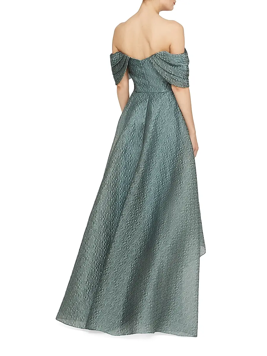 THEIA Women's Elysia Cloud Jacquard Off-the-Shoulder Gown | Thumbnail 4 THEIA Women's Elysia Cloud Jacquard Off-the-Shoulder Gown | Thumbnail 4